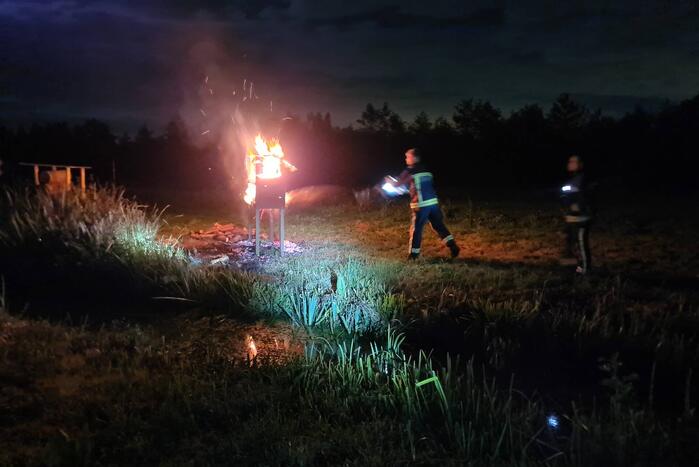 Insectenhotel vat vlam