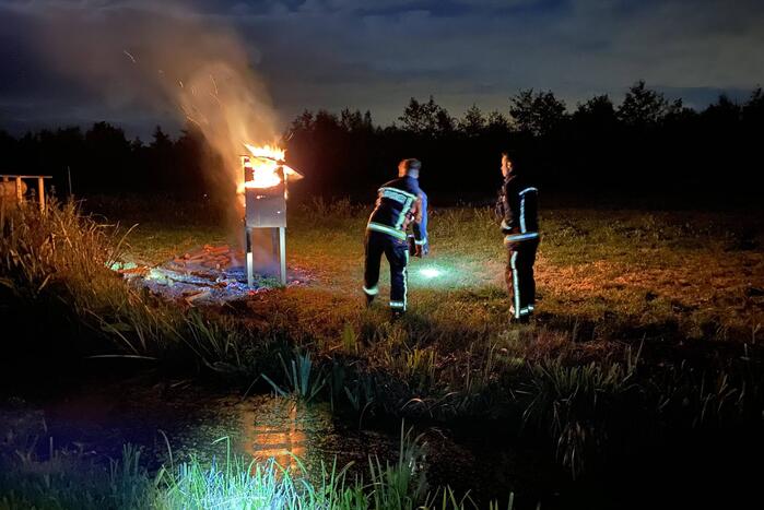 Insectenhotel vat vlam