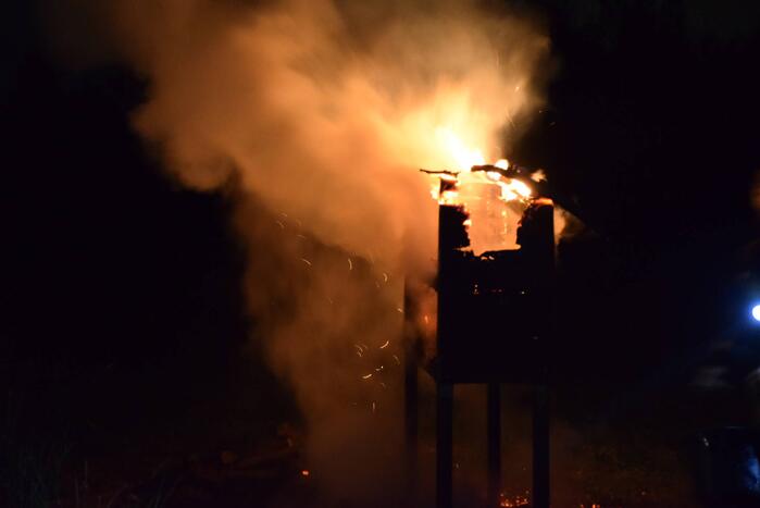 Insectenhotel vat vlam