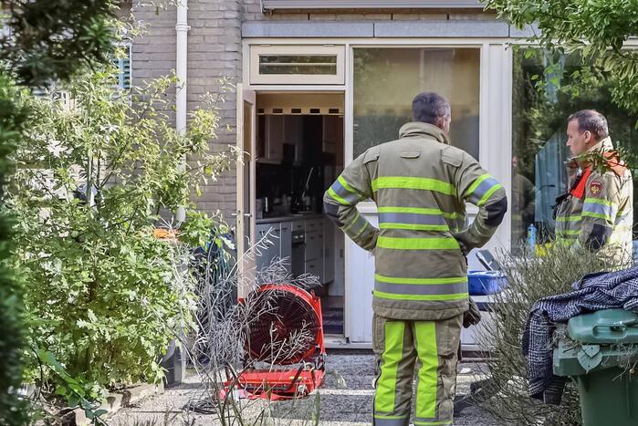 Brand in keuken van woning