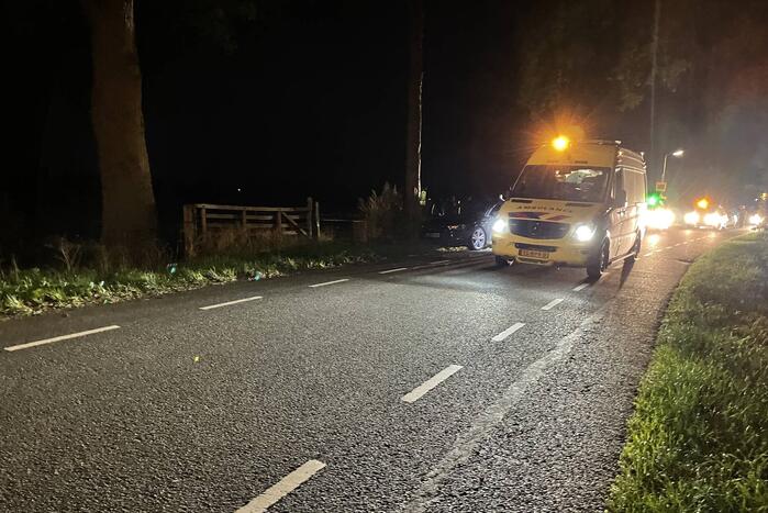 Bestuurder gewond door botsing tegen boom