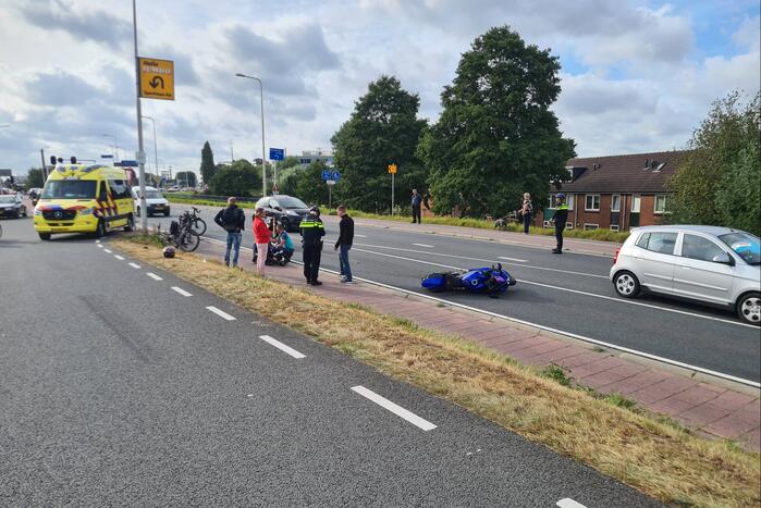 Motorrijder en fietser gewond bij ongeval