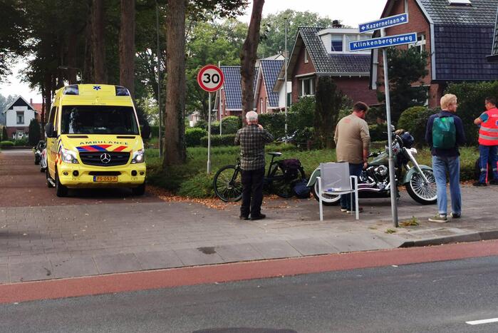 Fietser gewond bij botsing met motor