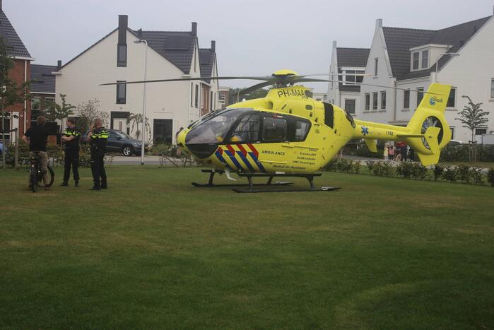 Traumahelikopter trekt veel bekijks