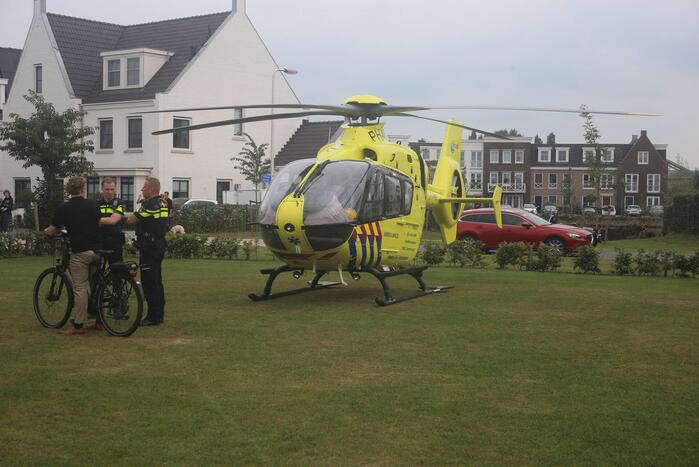 Traumahelikopter trekt veel bekijks