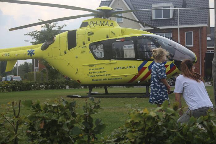 Traumahelikopter trekt veel bekijks