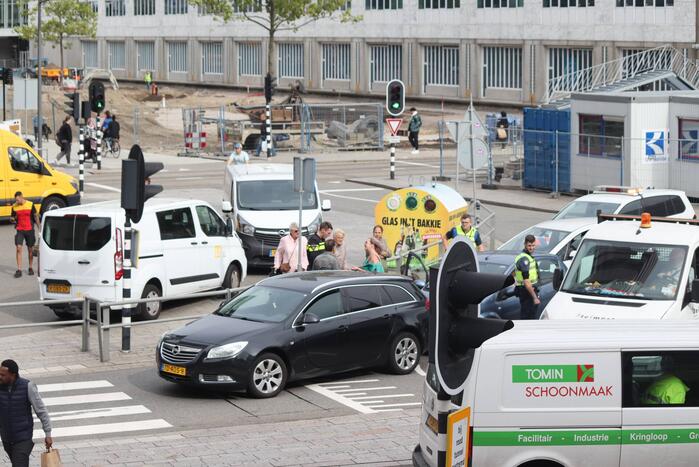 Verkeersopstopping na ongeval