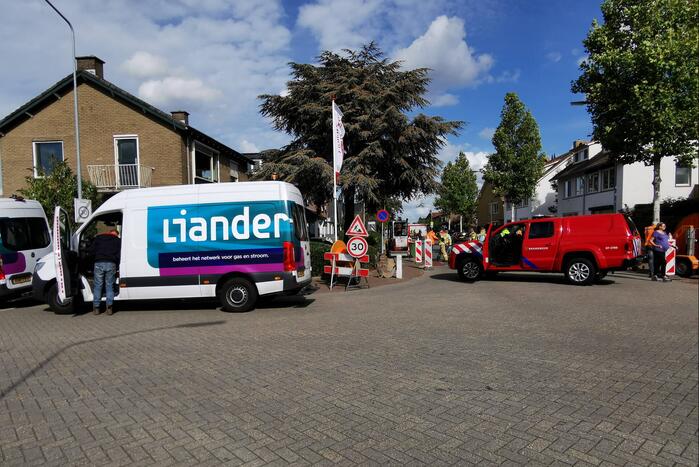 Lekkage in gasleiding bij graafwerkzaamheden