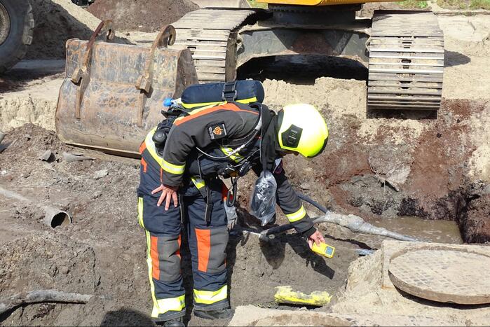Gaslekkage ontstaan bij graafwerkzaamheden