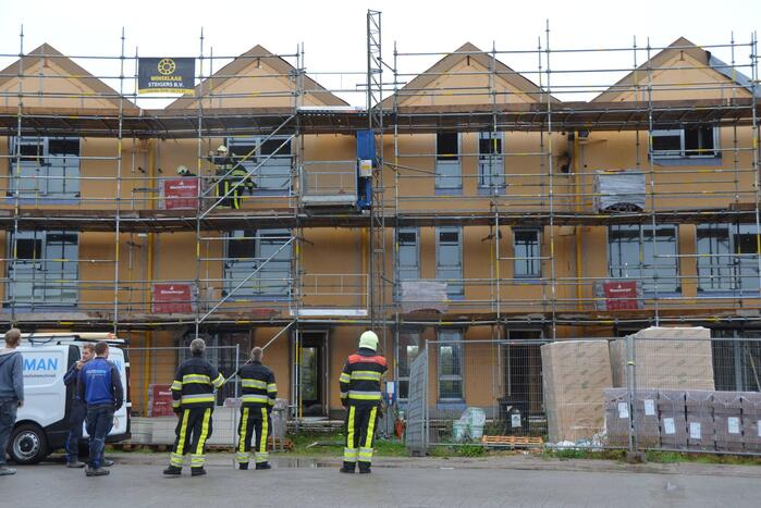 Brand in nieuwbouwwoning op bouwplaats