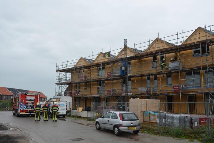 Brand in nieuwbouwwoning op bouwplaats