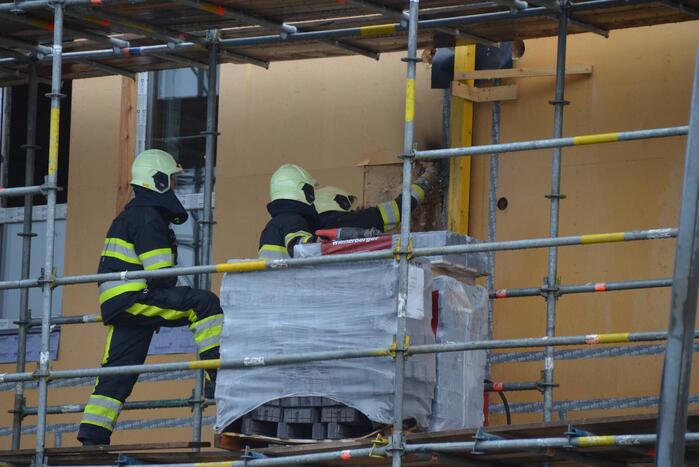 Brand in nieuwbouwwoning op bouwplaats