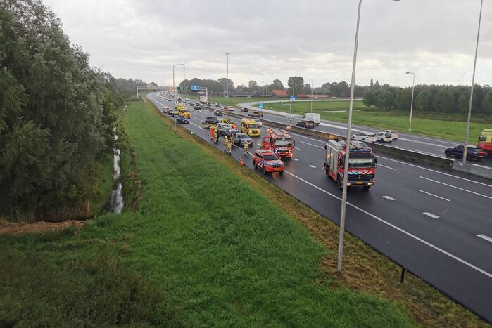 Schade aan meerdere voertuigen door kettingbotsing
