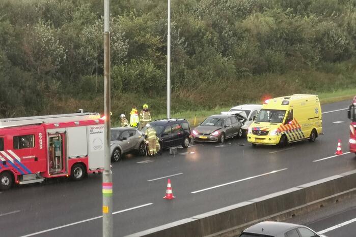 Schade aan meerdere voertuigen door kettingbotsing