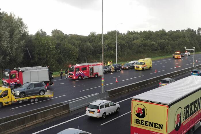 Schade aan meerdere voertuigen door kettingbotsing