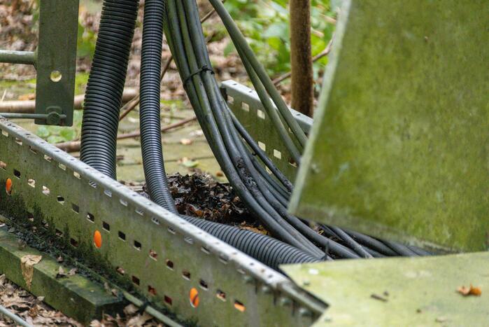 Brand bij GSM zendmast