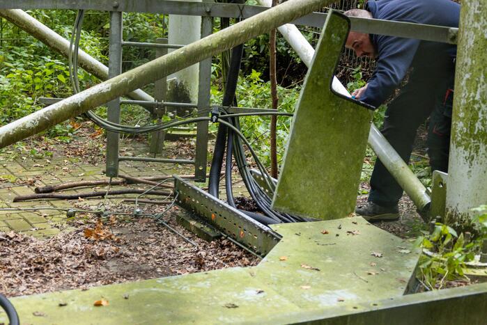 Brand bij GSM zendmast