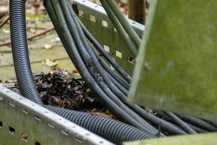 Brand bij GSM zendmast