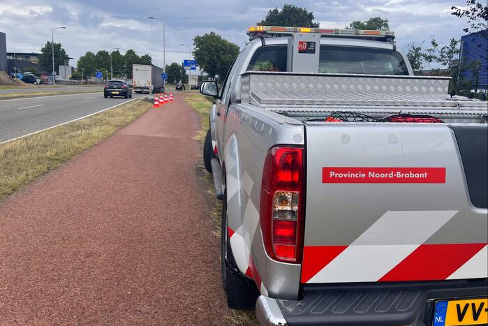 Lantaarnpaal sneuvelt bij ongeval