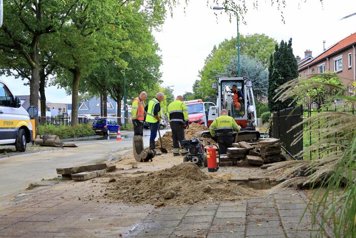 Gesprongen waterleiding zorgt voor verkeershinder