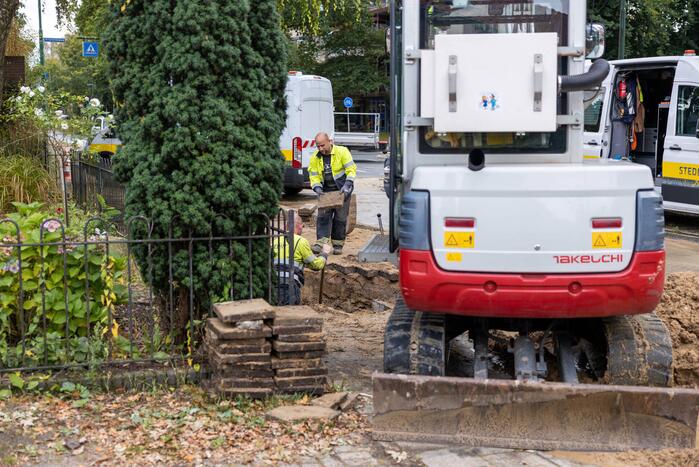 Gesprongen waterleiding zorgt voor verkeershinder