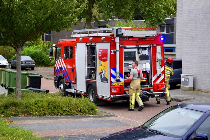 Brand in keuken door vlam in de pan