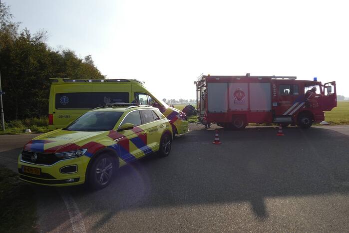 Twee auto's in de sloot door ongeval