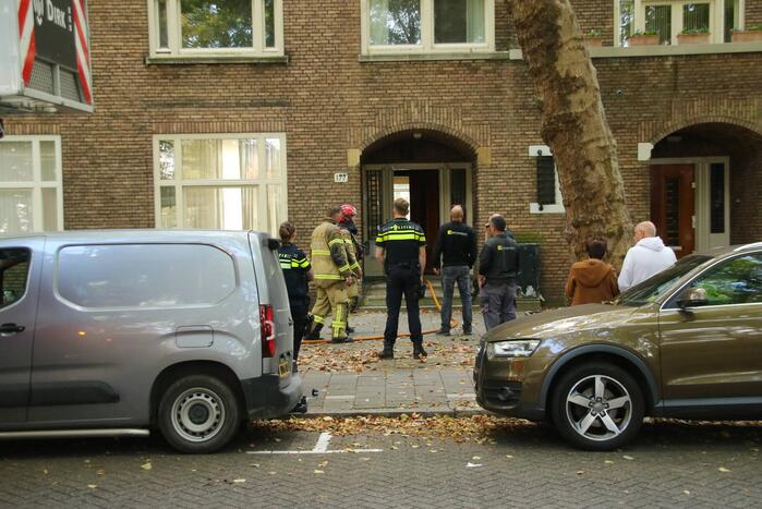 Brand in souterrain van woning