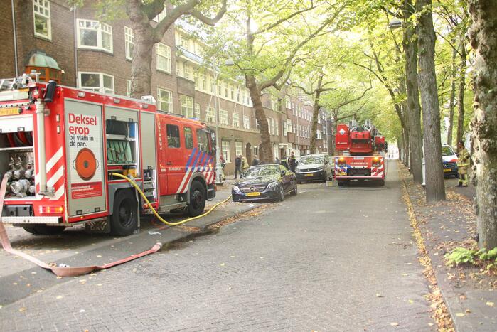Brand in souterrain van woning