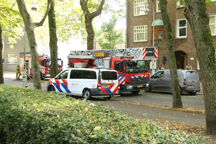 Brand in souterrain van woning