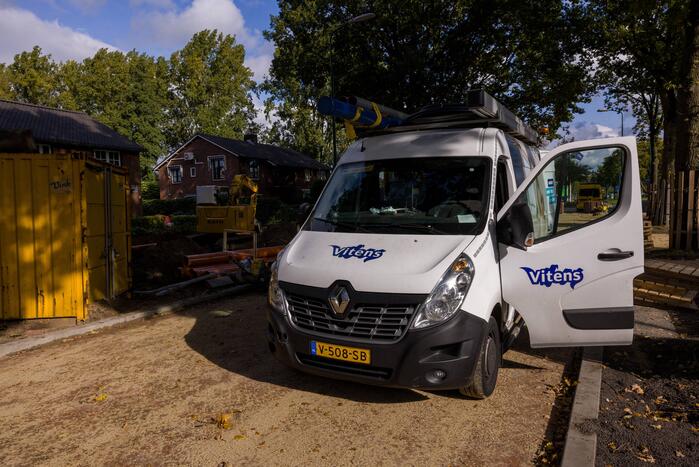 Waterleiding geraakt bij graafwerkzaamheden