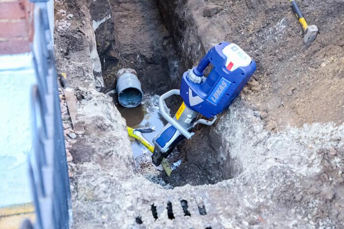 Lekkage in gasleiding bij graafwerkzaamheden