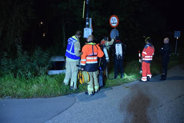 Personenauto belandt in sloot