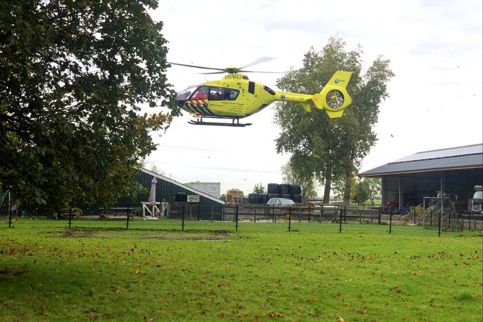 Traumahelikopter landt voor melding