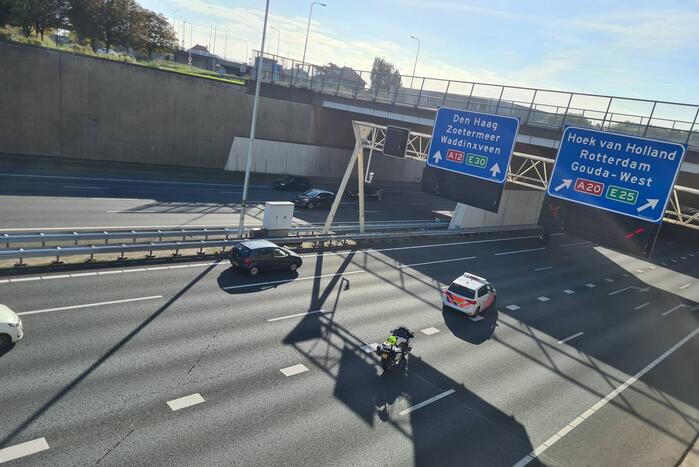 Kettingbotsing zorgt voor verkeershinder op A12
