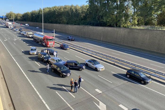Kettingbotsing zorgt voor verkeershinder op A12