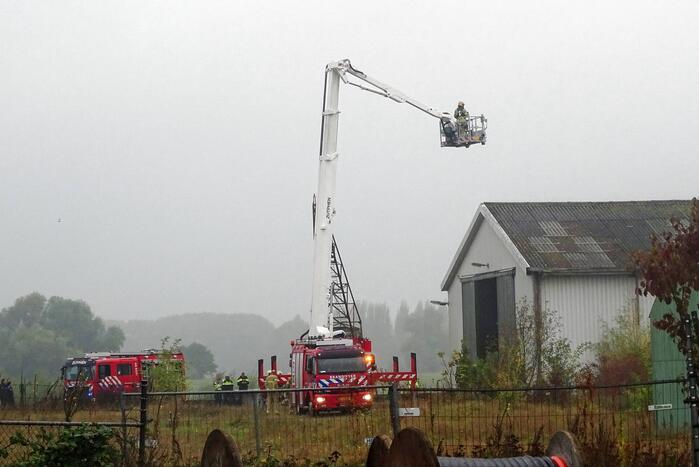 Uitslaande brand in een loods