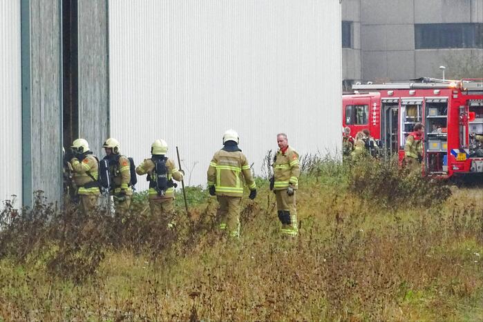 Uitslaande brand in een loods