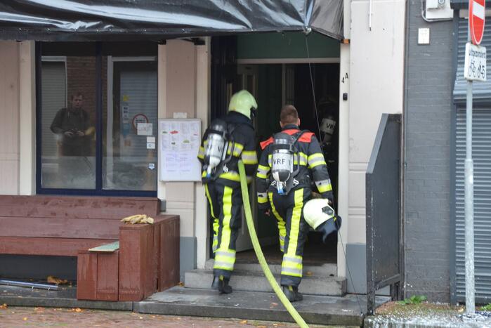 Brand in pand van restaurant Bella Roma
