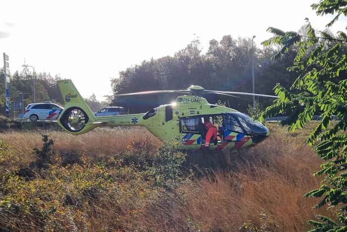 Traumahelikopter landt in hei voor rendez-vous