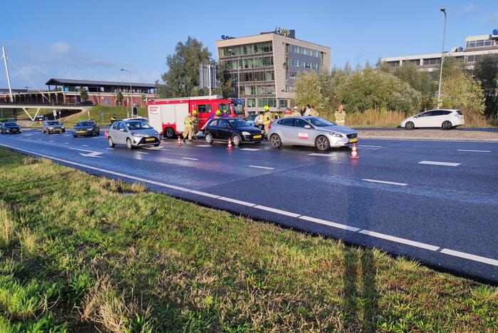 Twee auto's betrokken bij kop-staart botsing