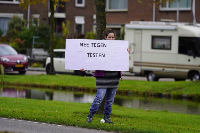 Actievoerders protesteren tegen vaccinatiebeleid