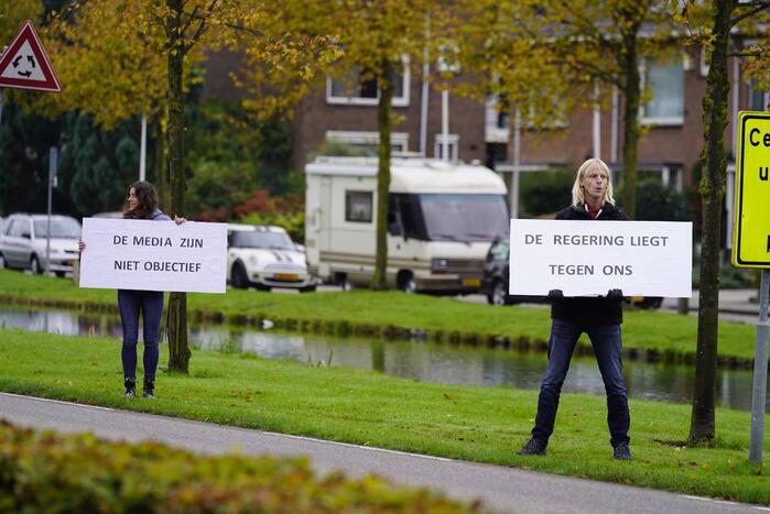 Actievoerders protesteren tegen vaccinatiebeleid