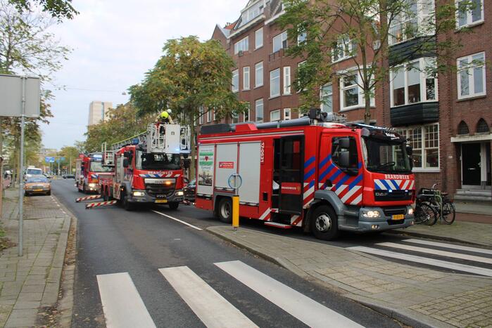 Hevige rookontwikkeling door brand in woning