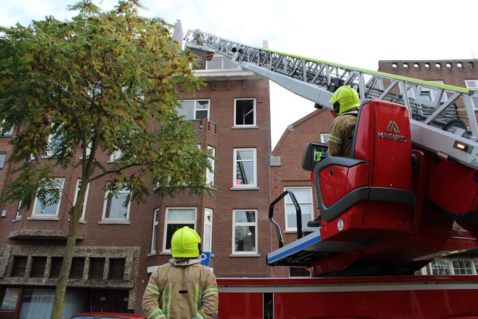 Hevige rookontwikkeling door brand in woning