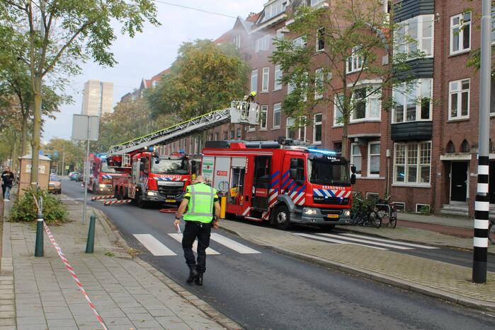 Hevige rookontwikkeling door brand in woning