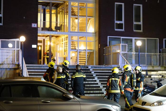 Smeulbrand in appartementencomplex
