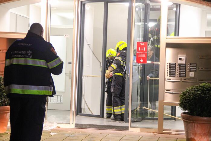 Appartementen ontruimd door brand in trappenhuis