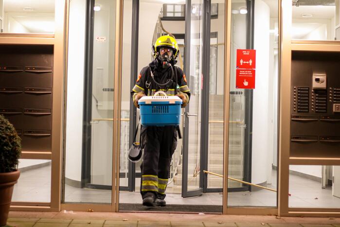 Appartementen ontruimd door brand in trappenhuis