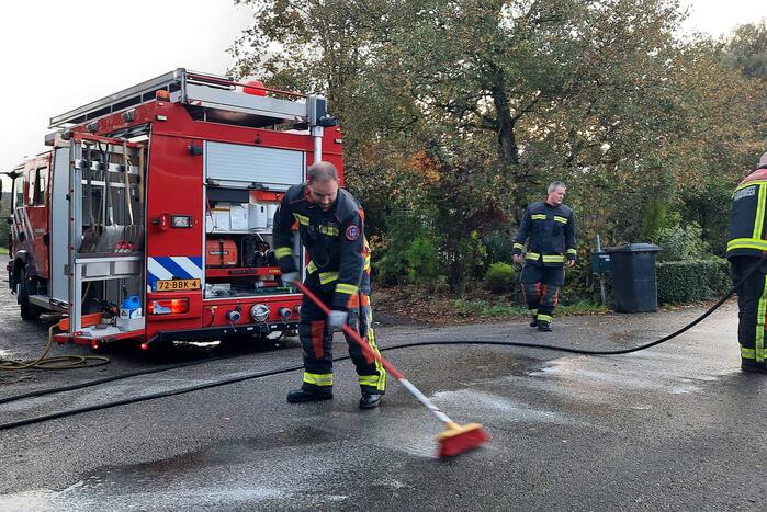 Traktor veroorzaakt kilometer lang oliespoor